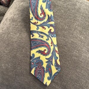 PRICE DROP!  Halston Heritage Yellow and Blue Paisley Tie